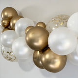 Balloon Garland DIY Kit - White & Gold - 1.7m