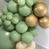 Balloon Garland DIY Kit - Large - 104 Pieces 3.8m - Green Eucalyptus, Gold & Sand