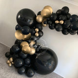 Balloon Garland DIY Kit Large - Black & Gold - 3.8m