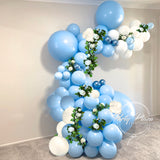 Balloon Garland DIY Kit Large - Blue & White 3.8m - 104 Balloons