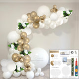 Balloon Garland DIY Kit - Large - White & Gold - 3.8m