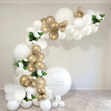 Balloon Garland DIY Kit - Large - White & Gold - 3.8m