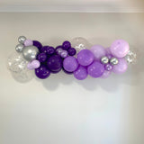 Balloon Arch Garland DIY Kit - Purple & Silver - 1.7m