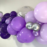 Balloon Garland DIY Kit - Purple & Silver - 1.7m