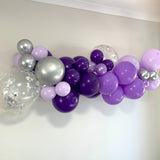 Balloon Arch Garland DIY Kit - Purple & Silver - 1.7m