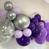 Balloon Garland DIY Kit - Purple & Silver - 1.7m