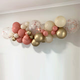 DIY Balloon Garland Kit - 1.7m - Rosewood Pink, Sand & Gold