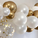 Balloon Garland White Gold Confetti Balloon Arch Party Plaza