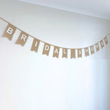 Bridal Shower - Burlap Bunting Banner