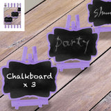 Chalkboard Easel Sign - 3 Pack - Purple