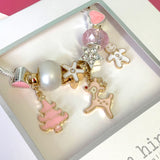 Pink Christmas - Children's Charm Bracelet