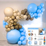 Balloon Garland Arch DIY Kit - Large 3.8m - Blue & Brown