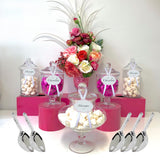 Candy Jar - Ribbed Cylinder - 12.5cmD x 24cmH