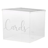 Clear Acrylic Card Box / Wishing Well - 25cm x 25cm