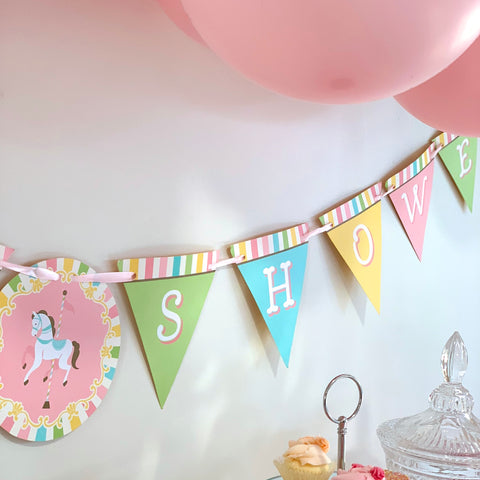 Carousel "Baby Shower" Banner - 2.4m Length