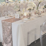 Sequin Table Runner - Champagne Pink - 270cmL x 25cmW
