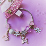 Pink Christmas - Children's Charm Bracelet