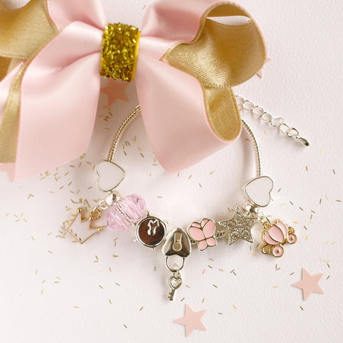 Cinderella Pink Princess - Children's Charm Bracelet