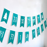 Merry Christmas - Banner - Teal - 4.4m