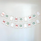 HO HO HO - Christmas Banner - Brown