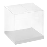 Clear Cube Favour Box - 9cm - White Base