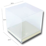 Clear Cupcake Box - Gold Base x 4 - 9cm