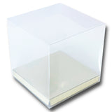 Clear Cupcake Box - Gold Base x 4 - 9cm