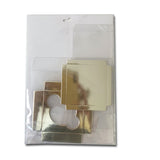 Clear Cupcake Box - Gold Base x 4 - 9cm