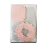 Clear Cupcake  Box - Pink Base x 4 - 9cm