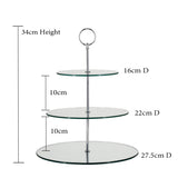3 tier silver mirror cupcake stand Party Plaza 