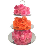 Cupcake Stand - 3 Tier Mirror - 34cmH