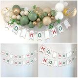 HO HO HO - Christmas Banner - Brown