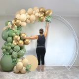 Balloon Garland Arch DIY Kit - Large - 104 Pieces 3.8m - Green Eucalyptus, Gold & Sand