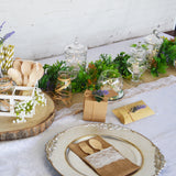 Table Runner - Hessian & White Lace - 2m