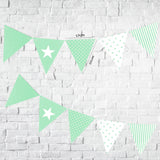 Party Flag Banner Kit - 50 x Green Flags - 8.5m