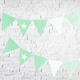 Party Flag Banner Kit - 50 x Green Flags - 8.5m