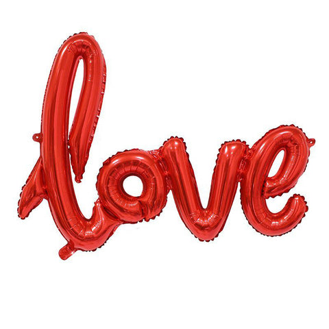 Foil Balloon "love" Red - DIY Inflation & Self Sealing - 102cm