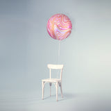 Foil Balloon - Pink Orbz Marblez - 38cm