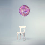 Foil Balloon - Purple Orbz Marblez - 38cm