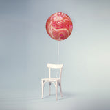 Foil Balloon - Red Orbz Marblez - 38cm