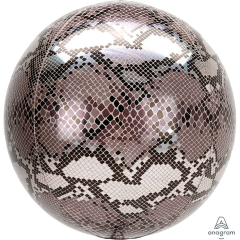 Foil Balloon - Orbz Snake Skin - 38cm Air Inflate - Self Sealing