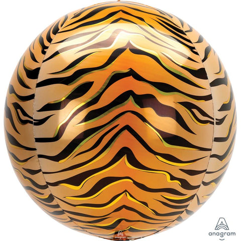 Foil Balloon - Orbz Tiger - 38cm Air Inflate - Self Sealing