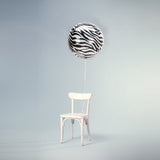 Foil Balloon - Orbz Zebra - 38cm Air Inflate - Self Sealing