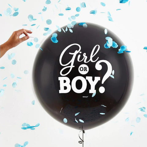 Gender Reveal Boy - Confetti Pop Balloons - Blue - 60cm