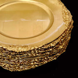 Charger Plates x 12 - Gold - Vintage theme - 36cmD