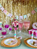 Unicorn Banner - Deluxe Gold Foil - Happy Birthday