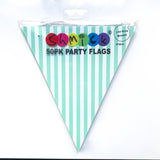Party Flag Banner Kit - 50 x Green Flags - 8.5m