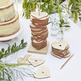 Rustic Guest Book - Heart Stacker - 85 Hearts/Guests