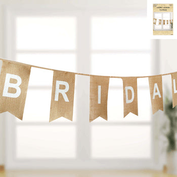 Bridal Shower - Burlap Bunting Banner
