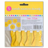 Hanging Mini Fans 15cmD - 5 Pack - Yellow